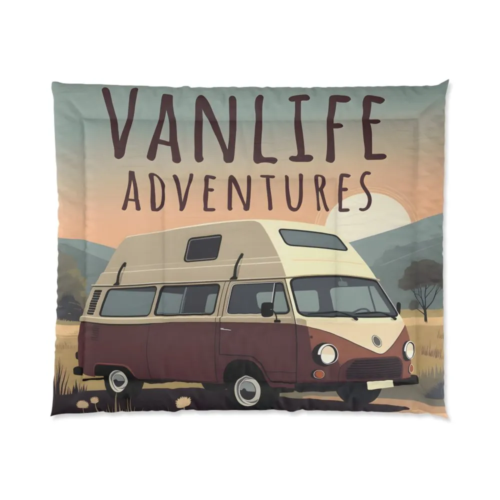 Comforter — "Vanlife Adventures" Retro Camper Van Bedding
