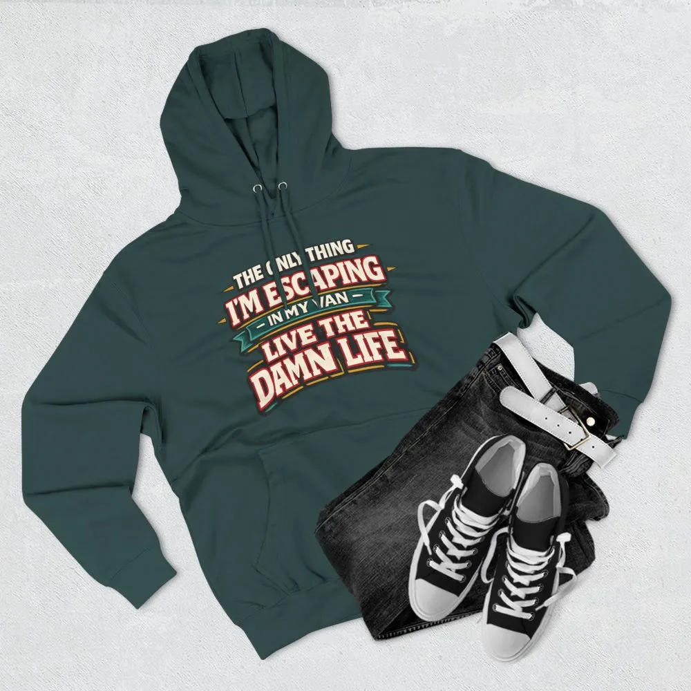 Three-Panel Fleece Hoodie - "The Only Thing I´m Escaping" Design F**K-Line