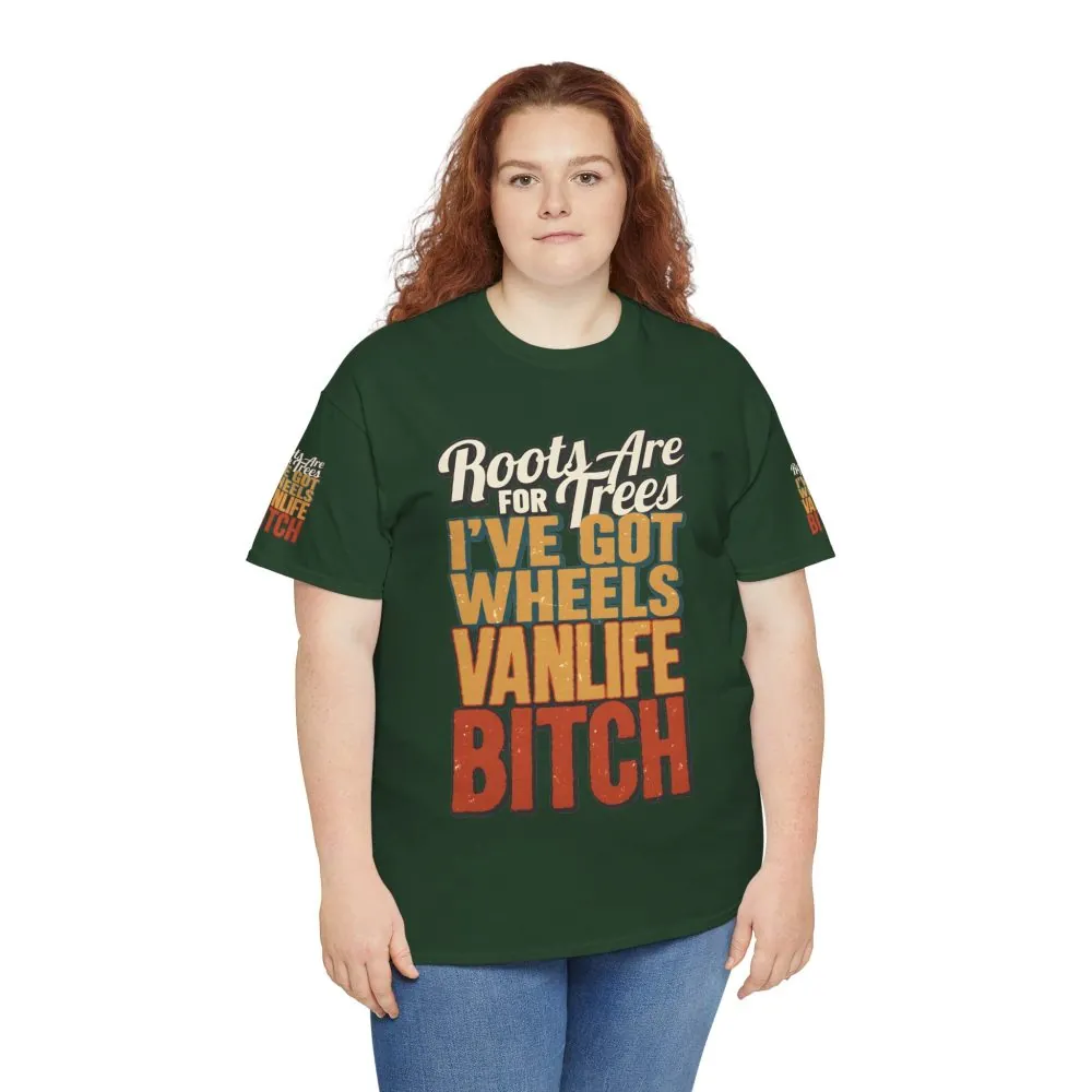 Unisex Heavy Cotton Tee — "Roots Are For Trees" Design F**K-Line