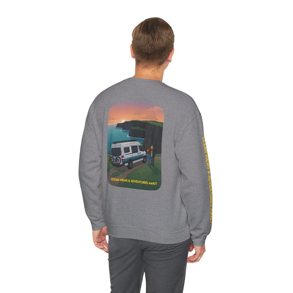 14538471896353196123_2048.jpeg Unisex Heavy Blend™ Crewneck Sweatshirt — "Ocean Views-Adventures Awaits" Design Sitcom-Line