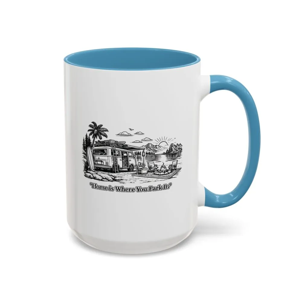 14543360062495044980_2048.jpeg Accent Coffee Mug (11, 15oz) — "Home Is Where You Park It" Design Minimal-Line