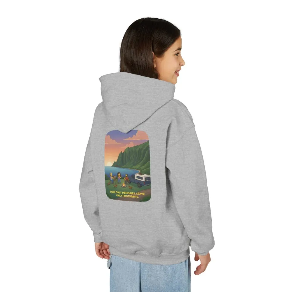 Youth Hoodie(Gildan) – "Take Only Memories-Leave Only Footprints (Design Sitcom-Line)