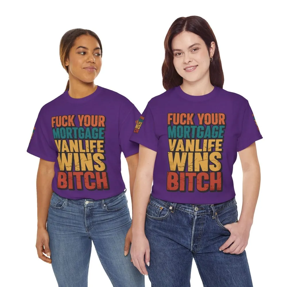 Unisex Heavy Cotton Tee — "Fuck Your Mortgage" Design F**K-Line