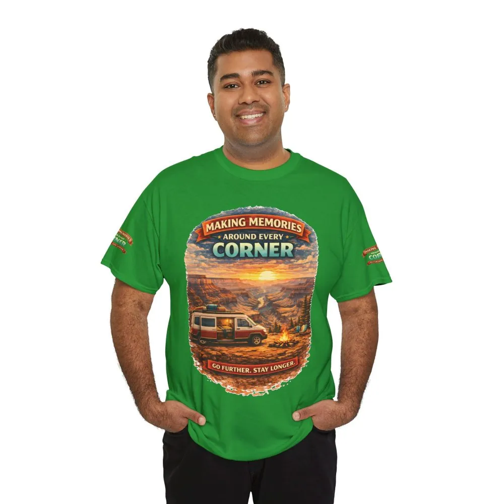 Unisex Heavy Cotton Tee — "Making Memories" Design Scenic-Line