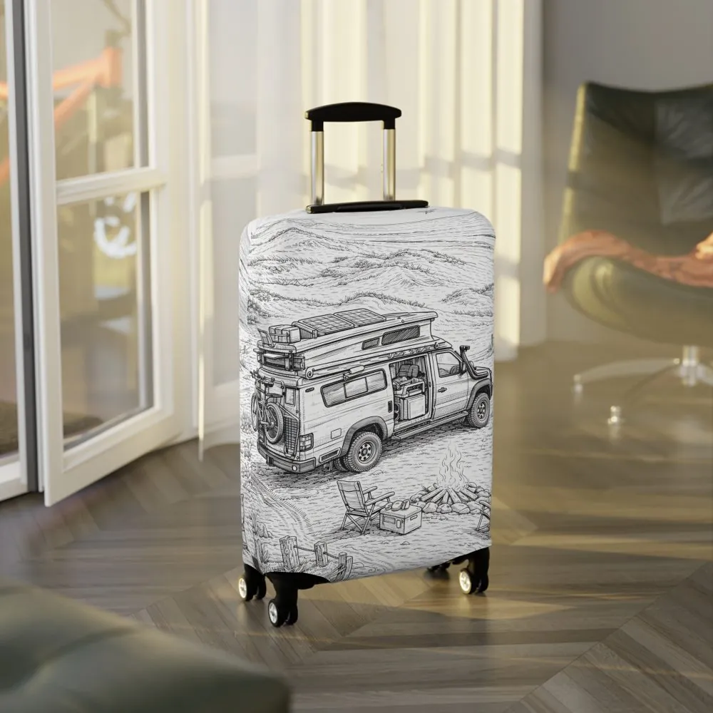 14579579796368789714_2048.jpeg Luggage Cover — Adventure Camper Sketch Travel Suitcase