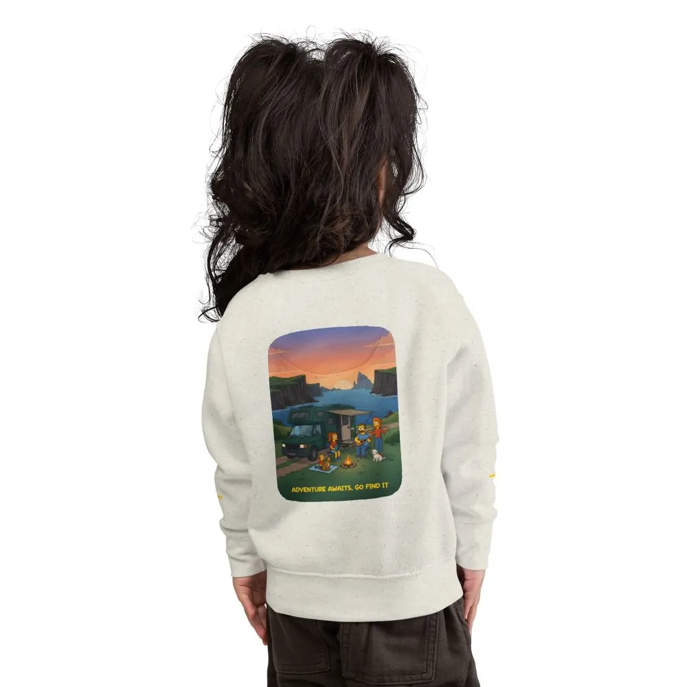 Toddler Sweatshirt - "Adventure Awaits-Go Find It" (Design Sitcom-Line)