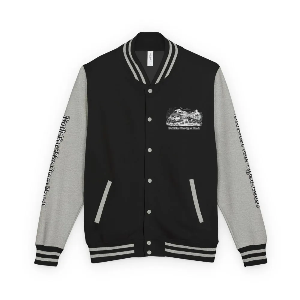 14610623356165741247_2048.jpeg Unisex Heavyweight Letterman Jacket — "Built For The Open Road" Travel Varsity Coat