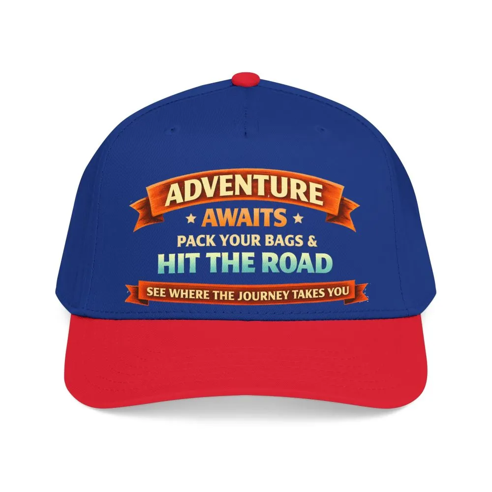 14620460700249491605_2048.jpeg Baseball Cap - "Adventure Awaits-Pack Your Bags" Design Scenic-Line