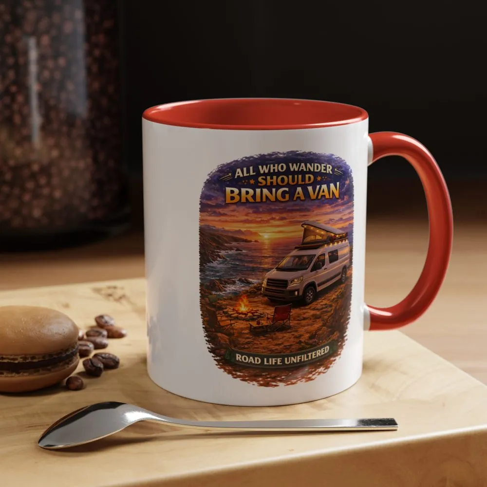 1463068285806146686_2048.jpeg Accent Coffee Mug (11, 15oz) β "All Who wander Should Bring A Van" Design Scenic-Line