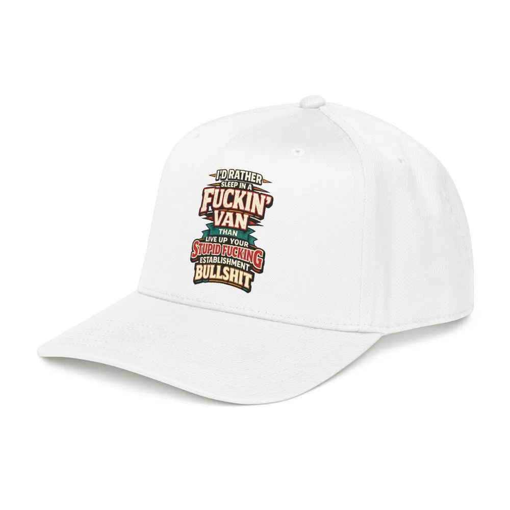 Baseball Cap - "I´d Rather Sleep in A Fucking Van" Design F**K-Line