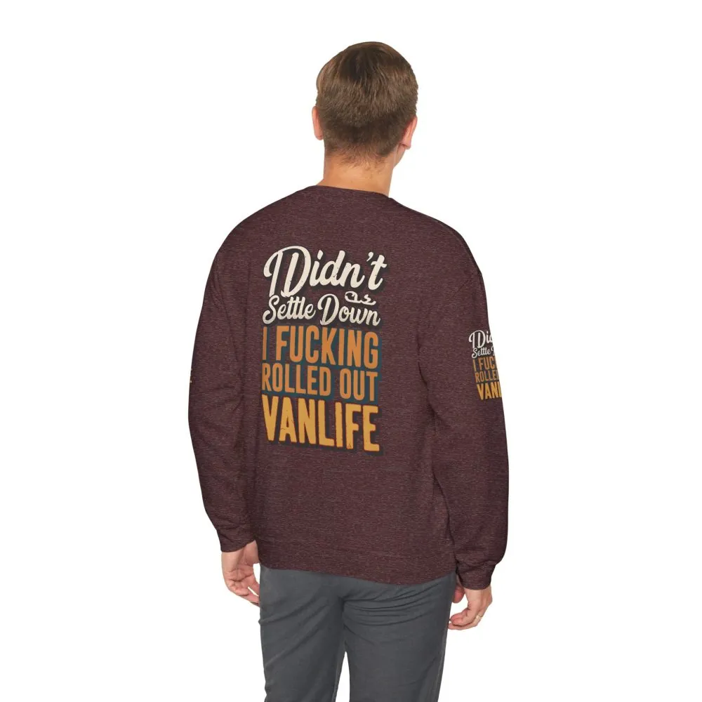 Unisex Heavy Blend™ Crewneck Sweatshirt — "Dind´t Settle Down" Design F**K-Line
