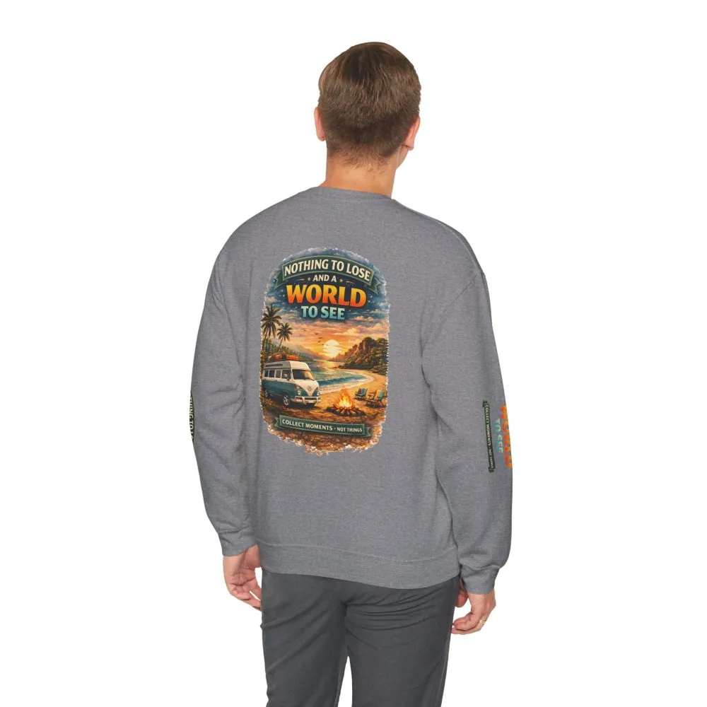 Unisex Heavy Blend™ Crewneck Sweatshirt — "Nothing To Lose" Design Scenic-Line