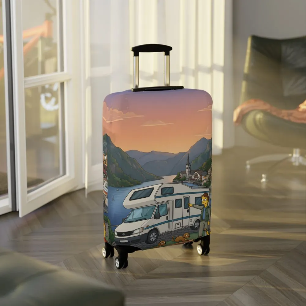 14752606007385584579_2048.jpeg Luggage Cover — Adventure Camper Sketch Travel Suitcase(Design Sitcom-Line)