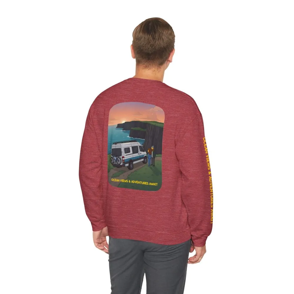 14760483091320465660_2048.jpeg Unisex Heavy Blend™ Crewneck Sweatshirt — "Ocean Views-Adventures Awaits" Design Sitcom-Line