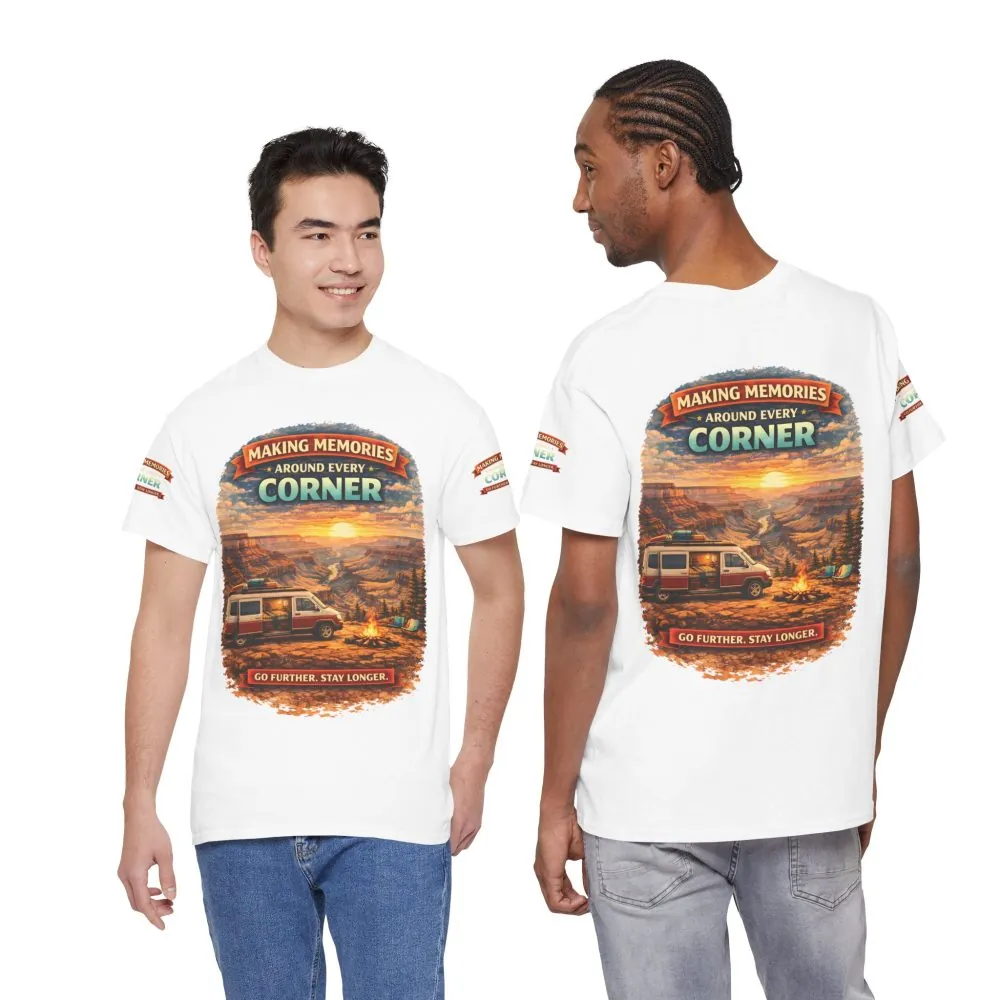 Unisex Heavy Cotton Tee — "Making Memories" Design Scenic-Line