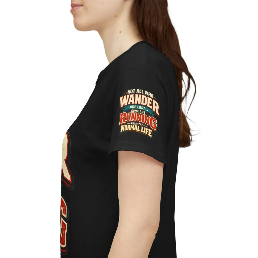 Unisex Heavy Cotton Tee — "Not All Who Wander Are Lost" Design F**K-Line
