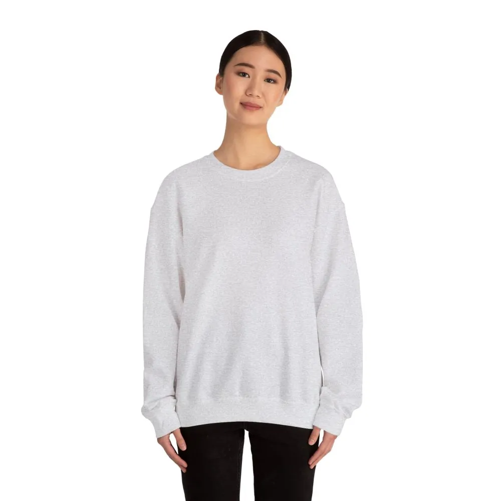 Crewneck Sweatshirt — "Adventure Awaits-Go Where You Feel Most Alive" (Only Back printed) Vintage Camper Van Outdoor Graphic