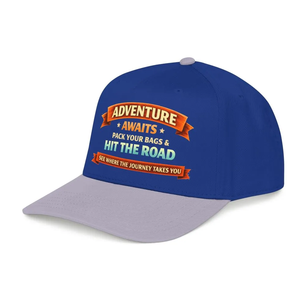 14823683526999587458_2048.jpeg Baseball Cap - "Adventure Awaits-Pack Your Bags" Design Scenic-Line