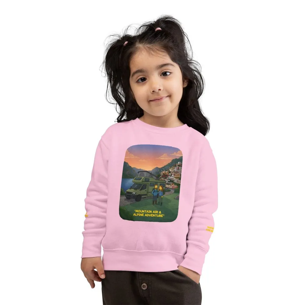 Toddler Sweatshirt - "Mountain Air And Alpine Adventure" (Design Sitcom-Line)