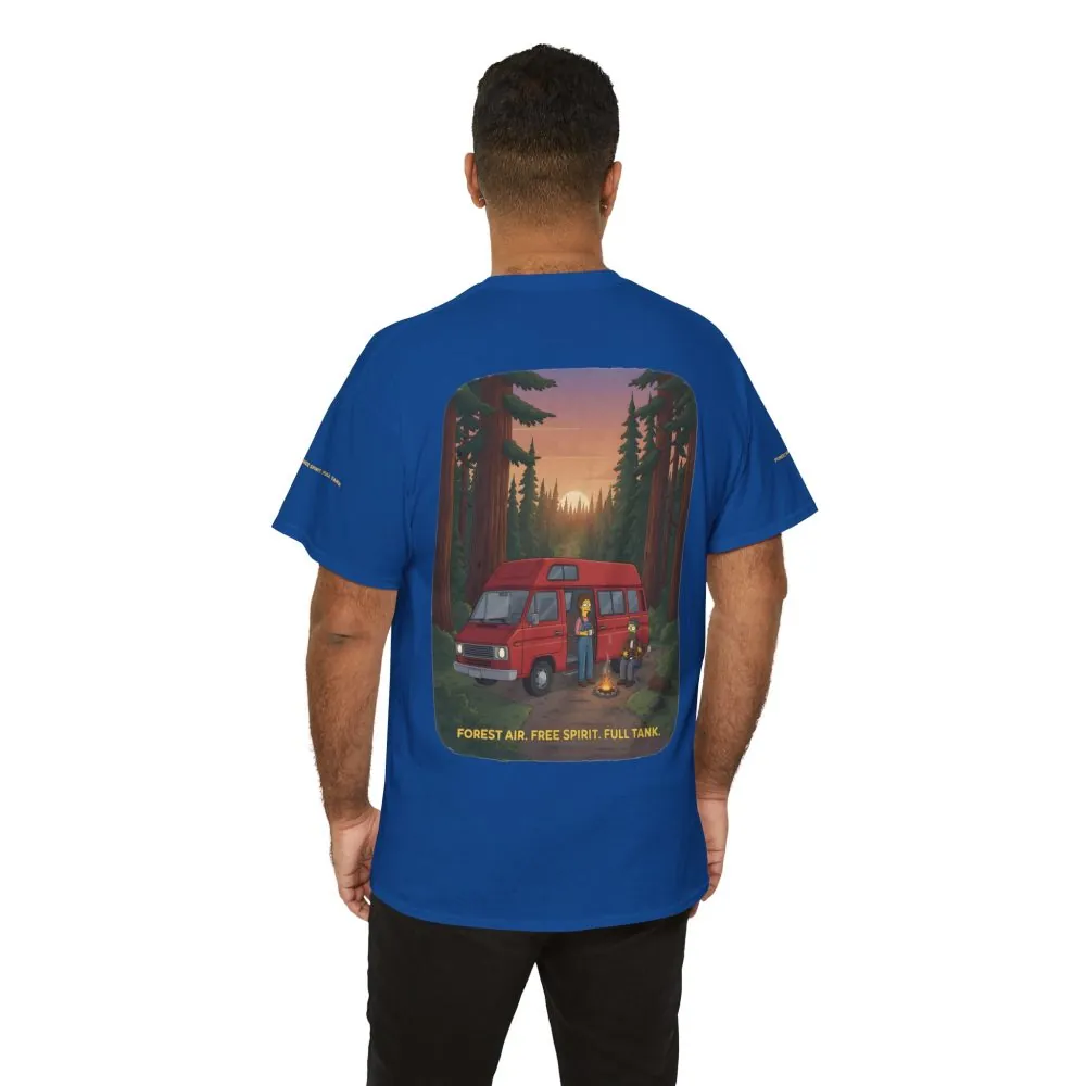 14848393985490777953_2048.jpeg Unisex Heavy Cotton Tee — "Forest Air Free Spirit Full Tank" Design Sitcom-Line