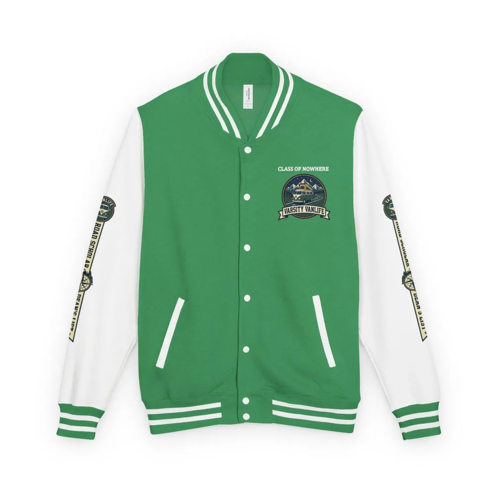 14849011125203463943_2048.jpeg Unisex Heavyweight Letterman Jacket (Awdis) —"Adventure Academy" Road Trip Team Varsity Jacket
