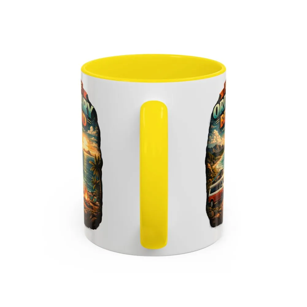 Accent Coffee Mug (11, 15oz) — "Leave Ordinary Behind" Design Scenic-Line