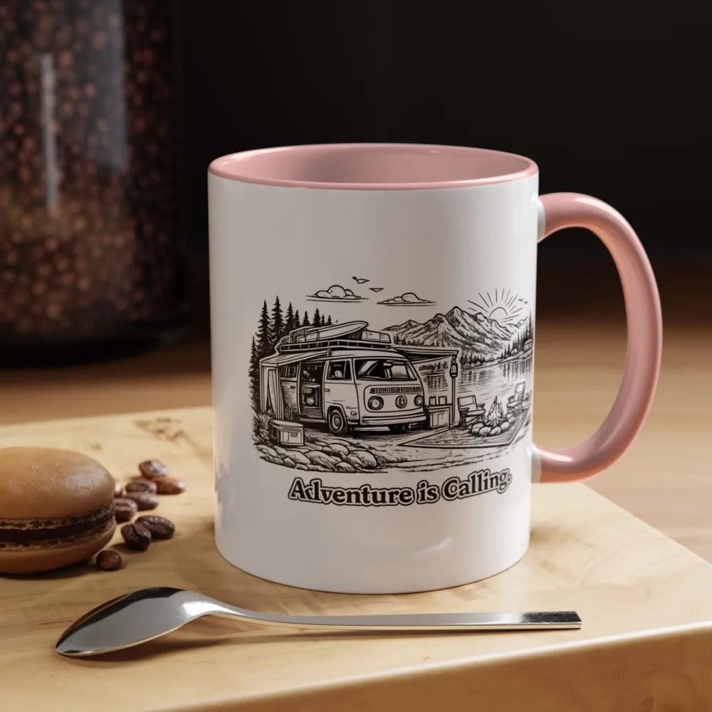 14880120519438631653_2048.jpeg Accent Coffee Mug (11, 15oz) — "Adventure Is Calling" Design Minimal-Line