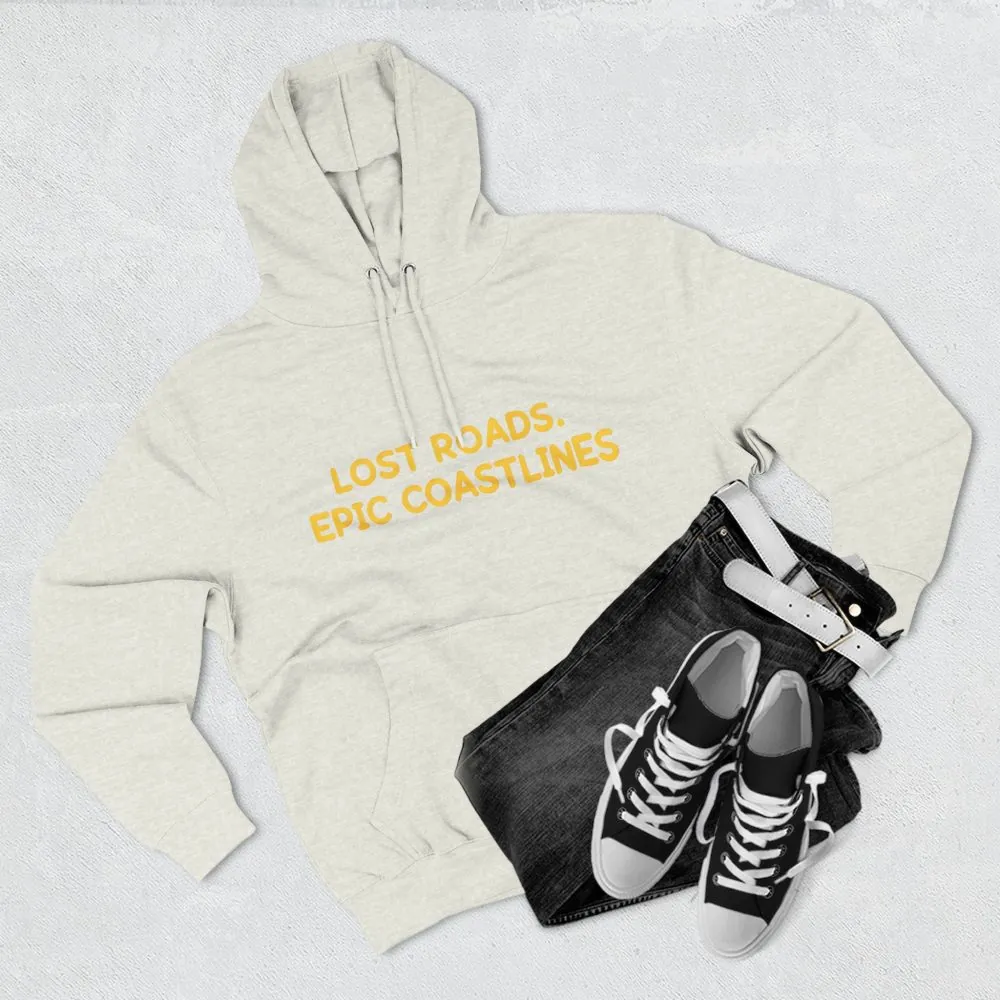 14881876463641807105_2048.jpeg Three-Panel Fleece Hoodie - "Lost Roads Epic Coastlines" Design Sitcom-Line