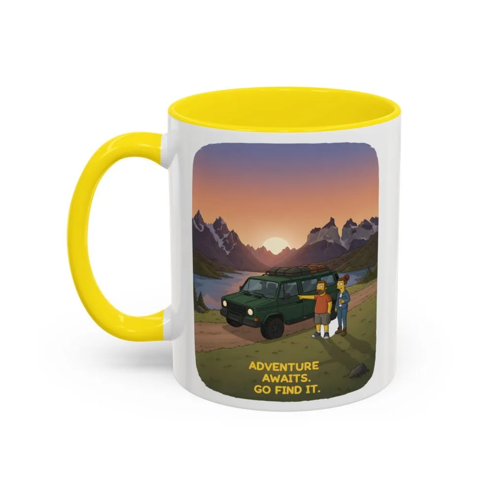 14885582866618374823_2048.jpeg Accent Coffee Mug (11, 15oz) — "Adventure Awaits-Go Find It" Design Sitcom-Line