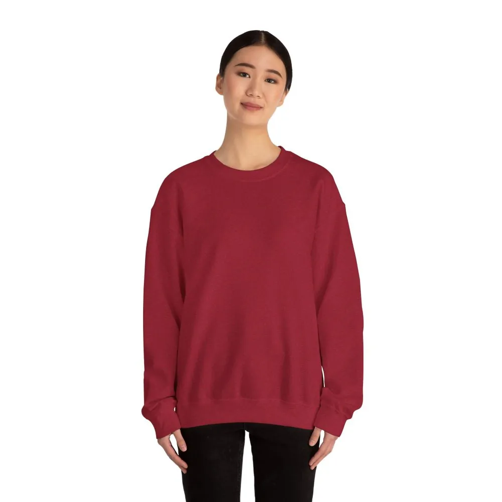 Crewneck Sweatshirt — "Adventure Awaits-Go Where You Feel Most Alive" (Only Back printed) Vintage Camper Van Outdoor Graphic