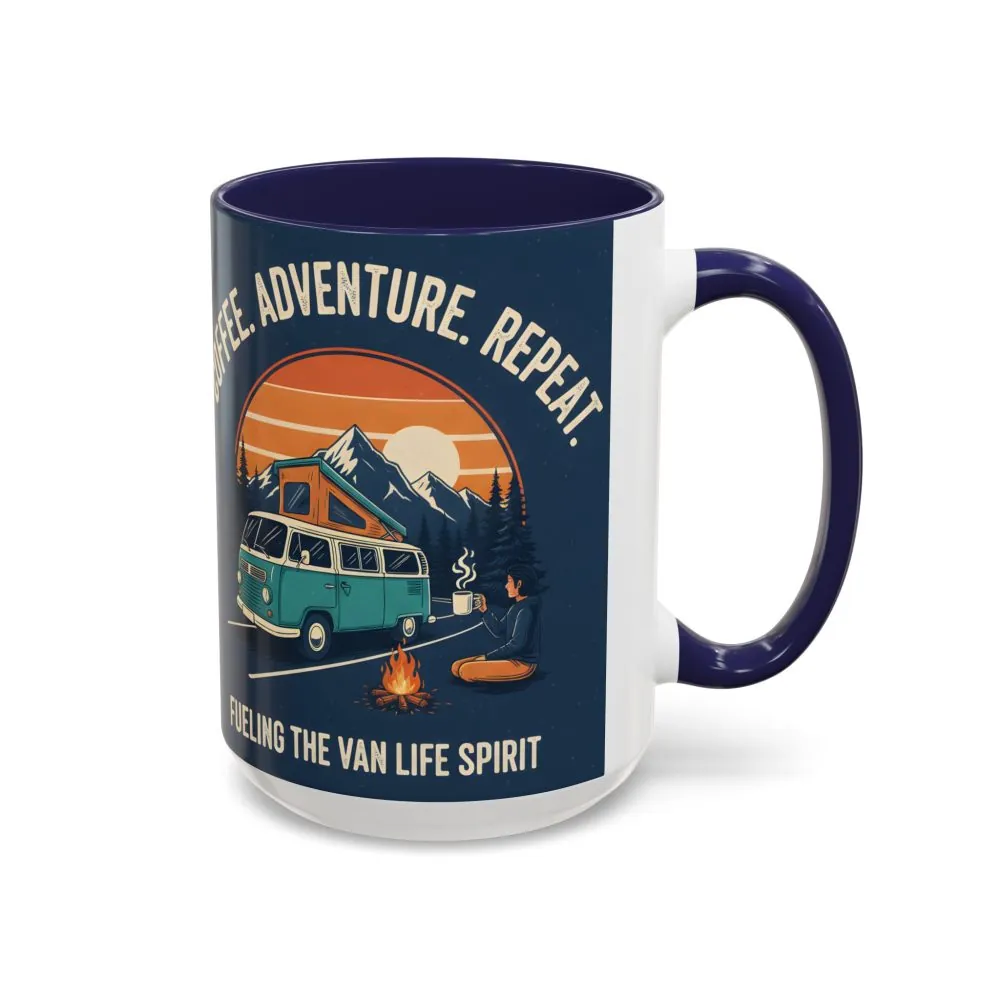 1490015663701974528_2048.jpeg Accent Coffee Mug (11, 15oz) - "Coffee. Adventure. Repeat."