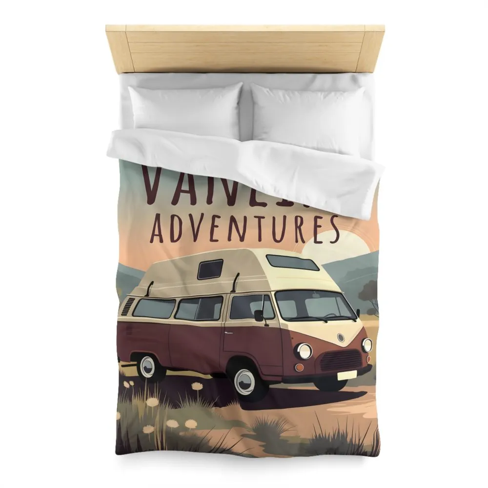 Duvet Cover - 'Vanlife Adventures' Retro Camper Bedding