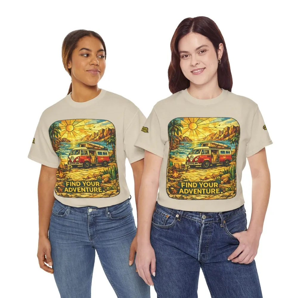 14905157228122047260_2048.jpeg Unisex Heavy Cotton Tee — "Find Your Adventure" Design Cubic-Line