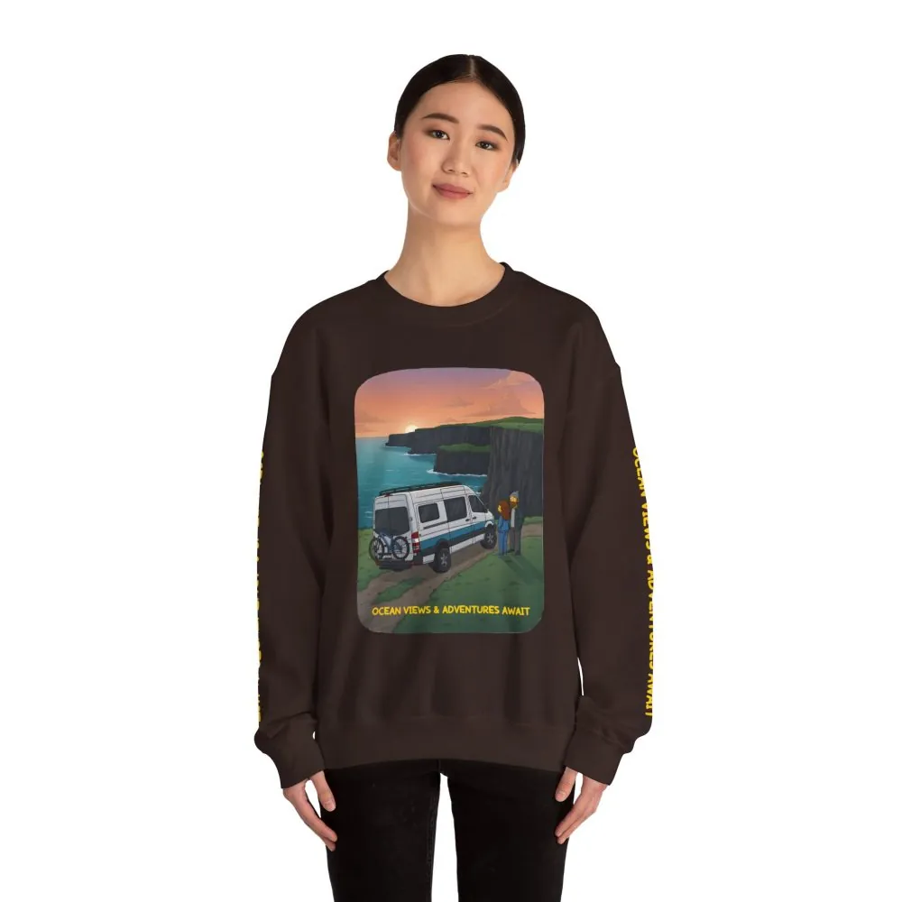 14921179820910323621_2048.jpeg Unisex Heavy Blend™ Crewneck Sweatshirt — "Ocean Views-Adventures Awaits" Design Sitcom-Line
