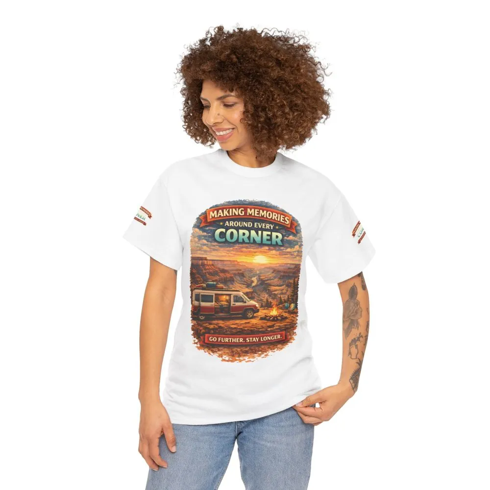 Unisex Heavy Cotton Tee — "Making Memories" Design Scenic-Line