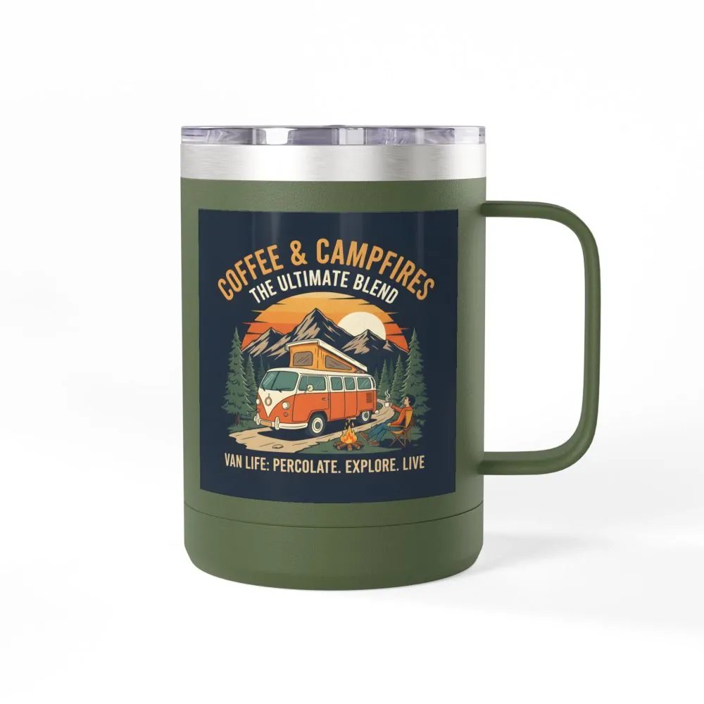 14938137048816603264_2048.jpeg Coffee Mug Tumbler, 15oz — “Coffee & Campfires: The Ultimate Blend”
