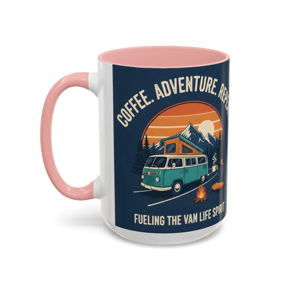14944034352752981303_2048.jpeg Accent Coffee Mug (11, 15oz) - "Coffee. Adventure. Repeat."