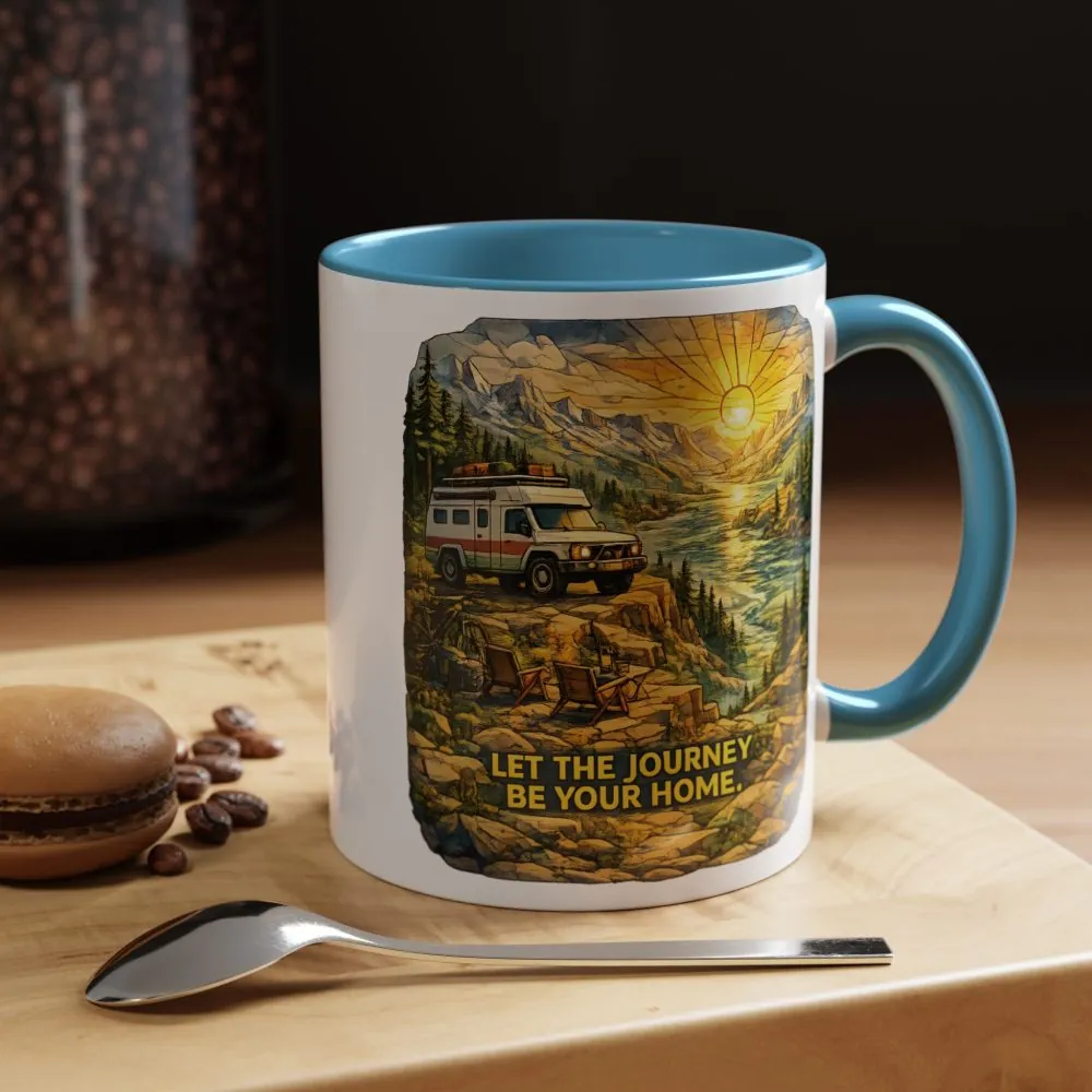 14992556099860813683_2048.jpeg Accent Coffee Mug (11, 15oz) — "Let The Journey Be Your Home" Design Cubic-Line