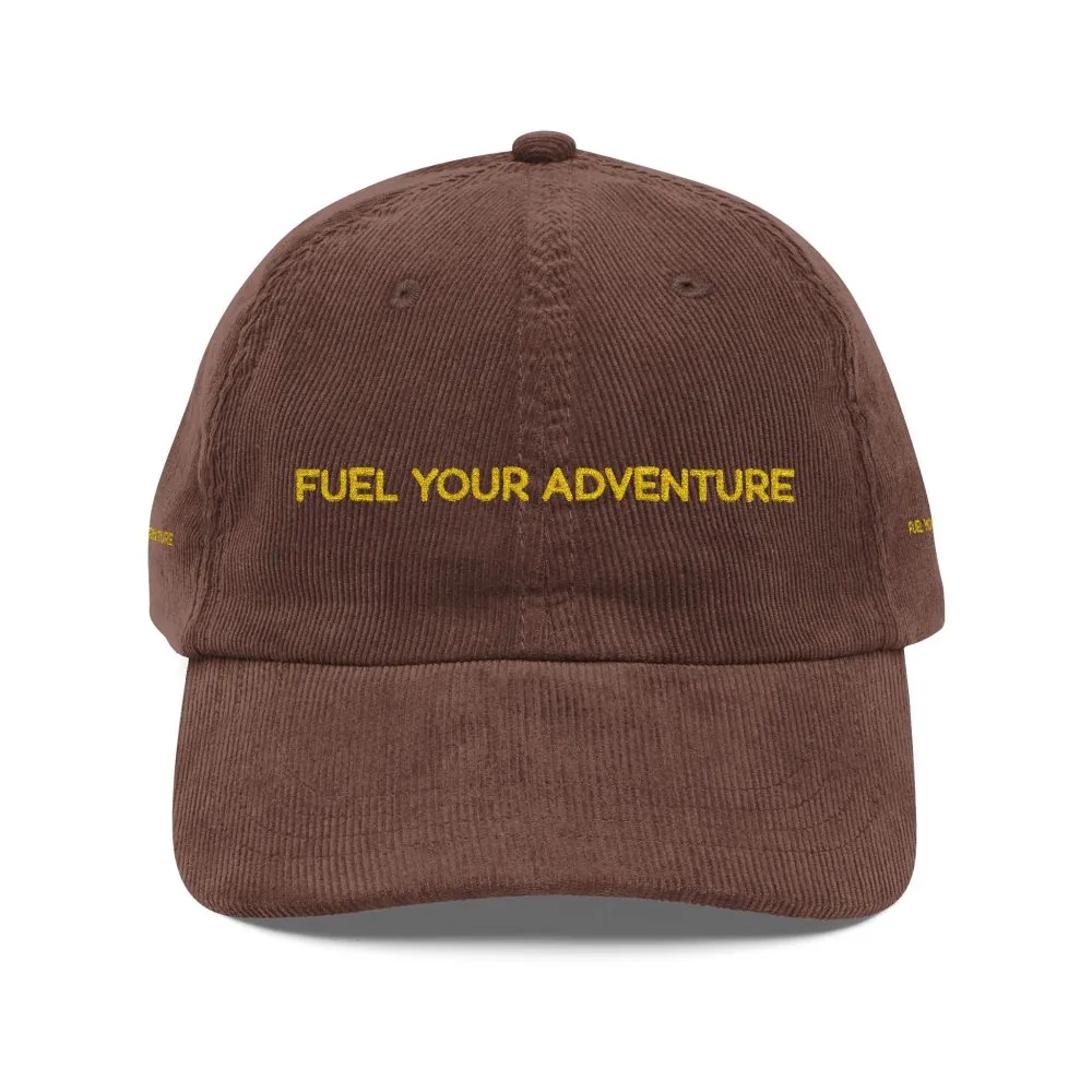 15025686077856785163_2048.jpeg Vintage Corduroy Cap (Embroidery) — "Fuel Your Adventure" Embroidered Hat