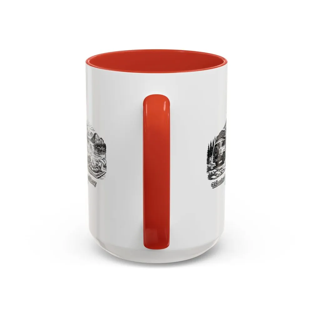 15036357660080974982_2048.jpeg Accent Coffee Mug (11, 15oz) — "Adventure Awaits Around Every Corner" Design Minimal-Line