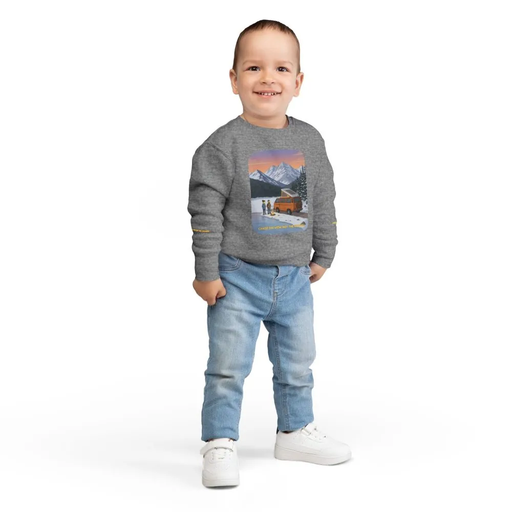 Toddler Sweatshirt - "Chase The Views-Not The Crowds" (Design Sitcom-Line)