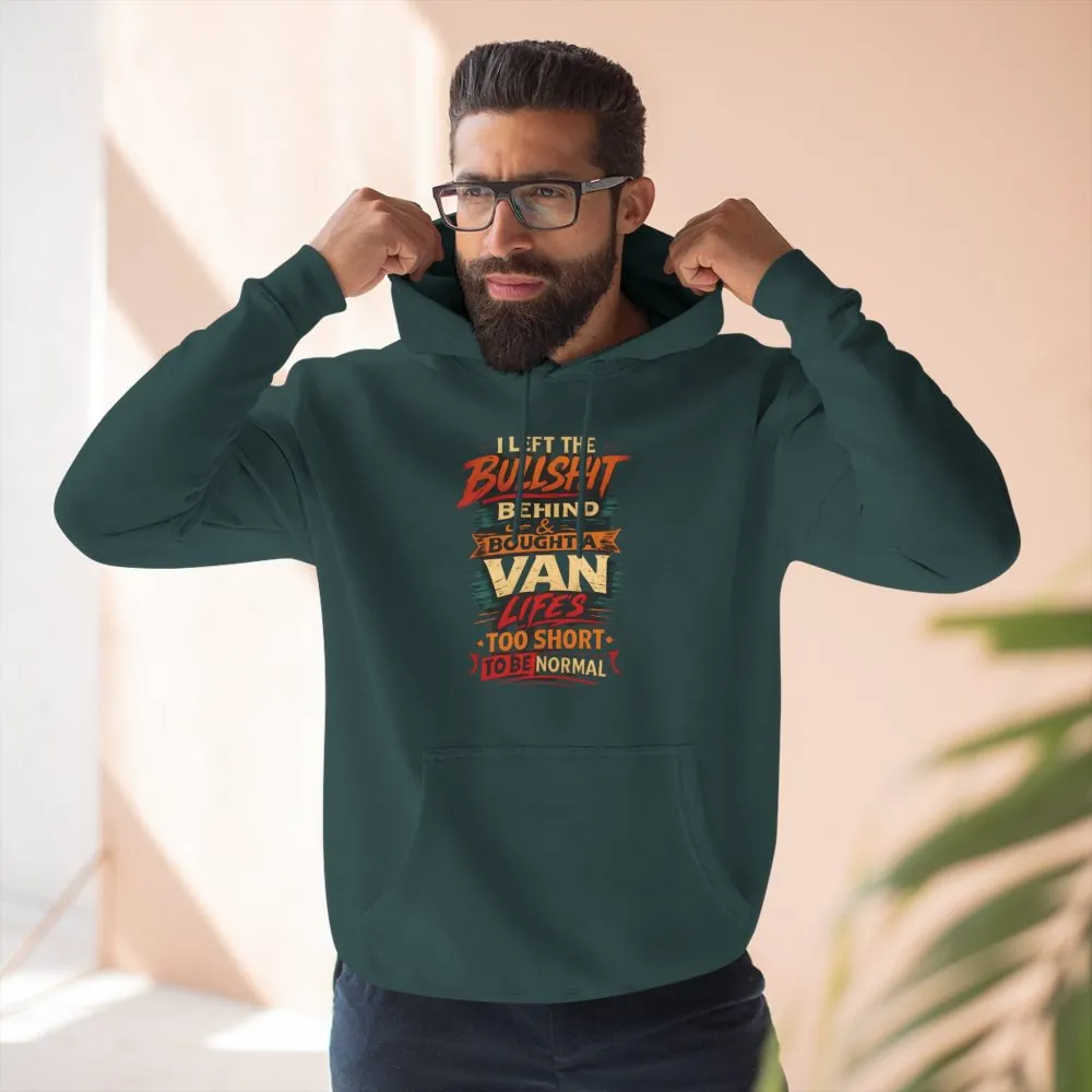 Three-Panel Fleece Hoodie - "I Left The Bullshit" Design F**K-Line