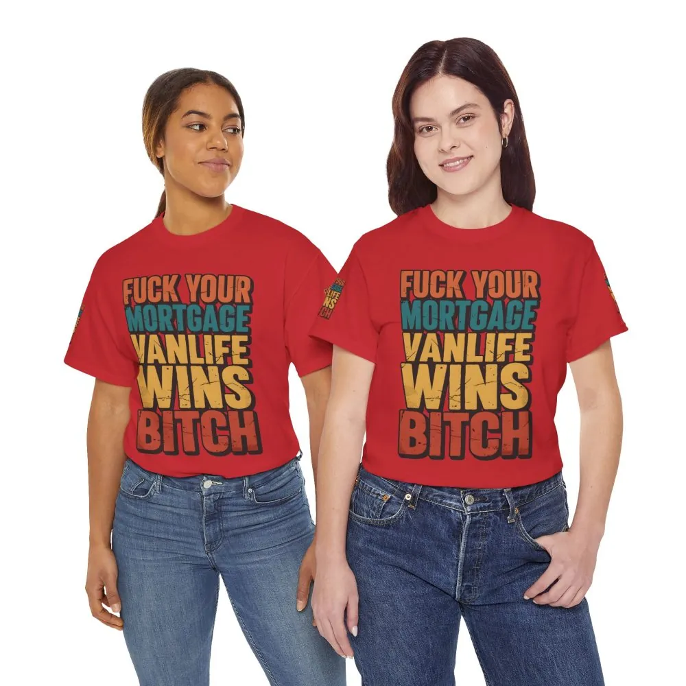 Unisex Heavy Cotton Tee — "Fuck Your Mortgage" Design F**K-Line