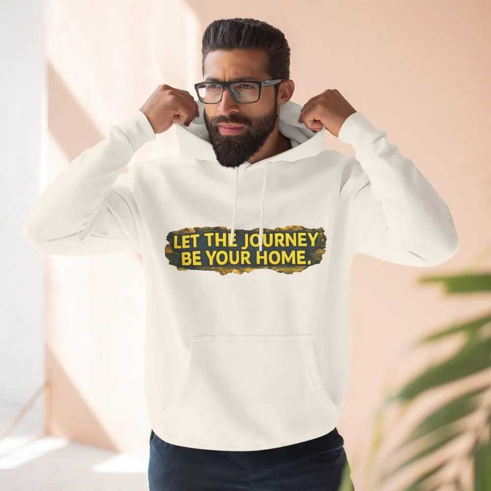 15115203727680371423_2048.jpeg Three-Panel Fleece Hoodie - "Let The Journey Be Your Home" Design Cubic-Line