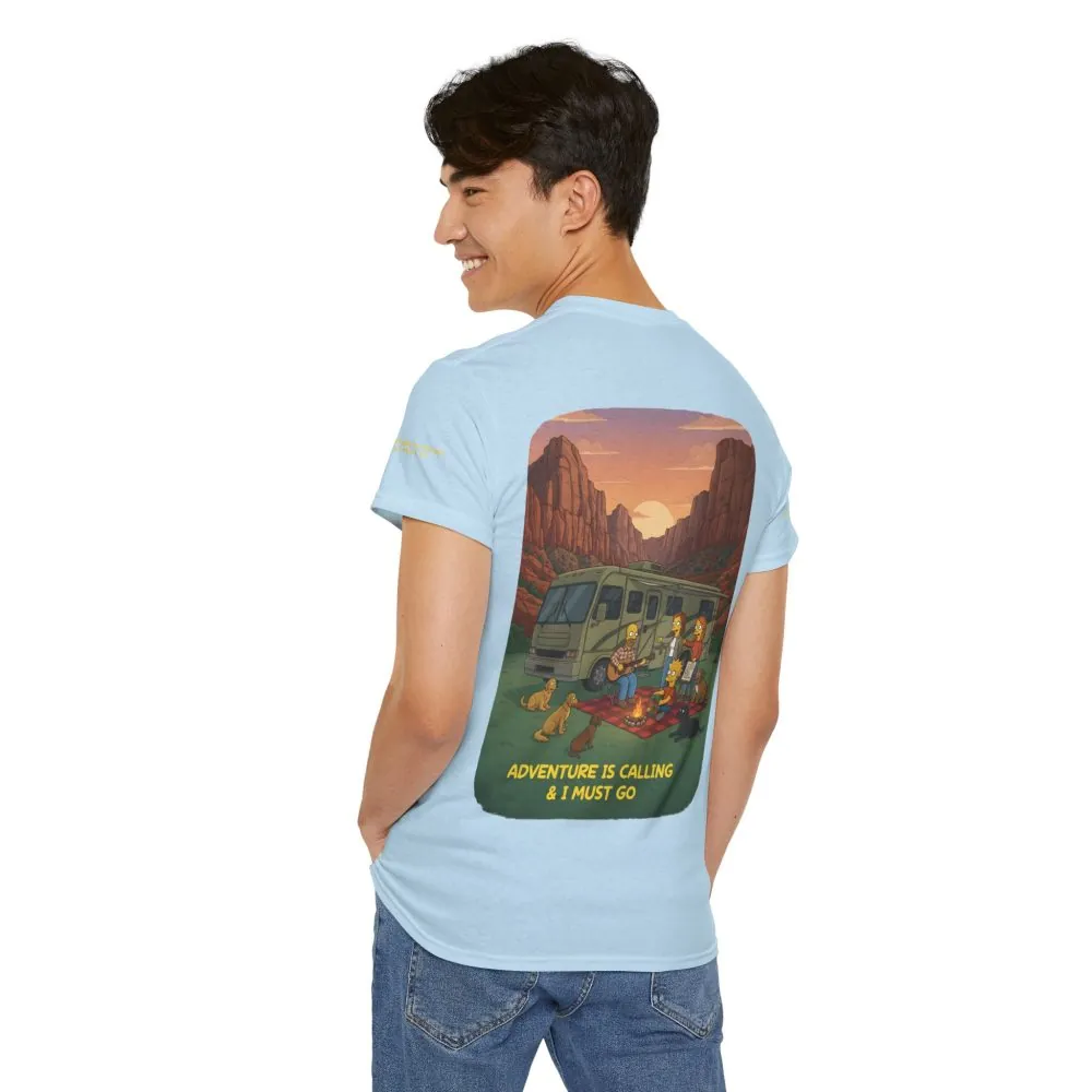 15123392102358374389_2048.jpeg Unisex Heavy Cotton Tee — "Adventure Is Calling-I Must Go" Design Sitcom-Line