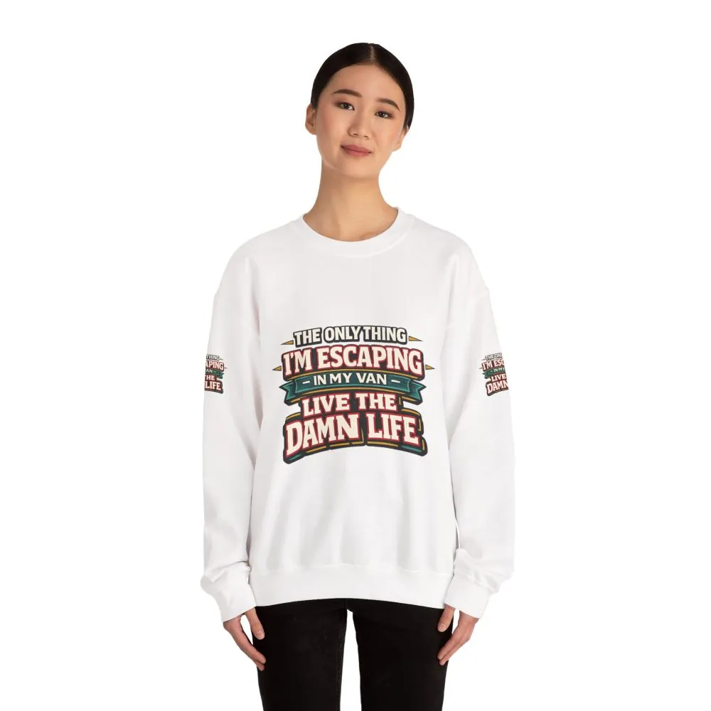 15124961378094724878_2048.jpeg Unisex Heavy Blend™ Crewneck Sweatshirt — "The Only Thing I´m Escaping" Design F**K-Line