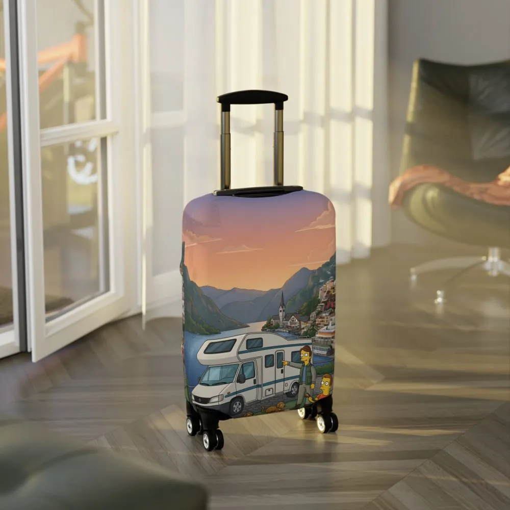 15232812755111846013_2048.jpeg Luggage Cover — Adventure Camper Sketch Travel Suitcase(Design Sitcom-Line)
