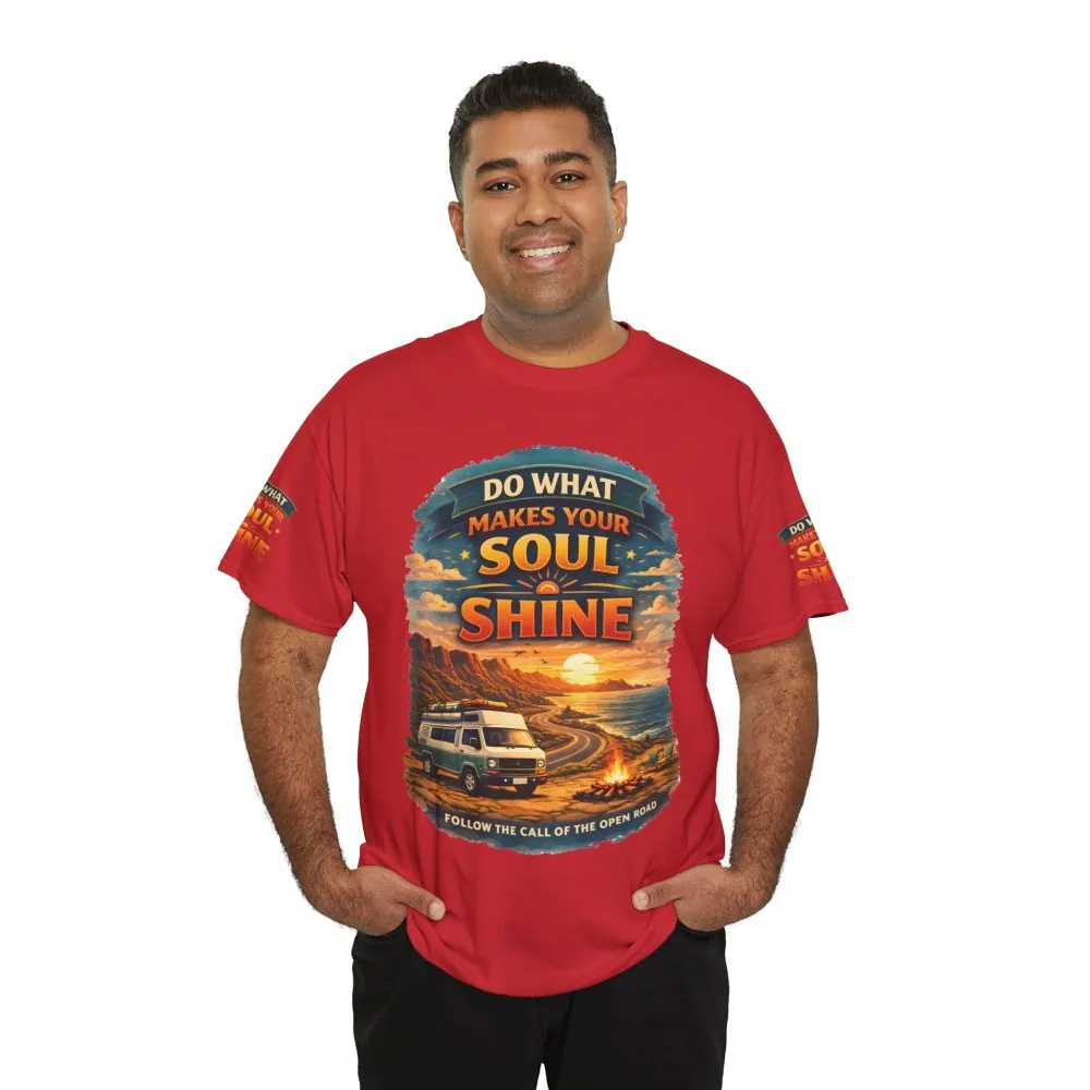 Unisex Heavy Cotton Tee — "Do What Makes Your Soul Shine" Design Scenic-Line