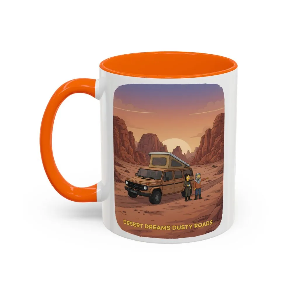 15242695779130577580_2048.jpeg Accent Coffee Mug (11, 15oz) — "Desert Dreams Dusty Roads" Design Sitcom-Line
