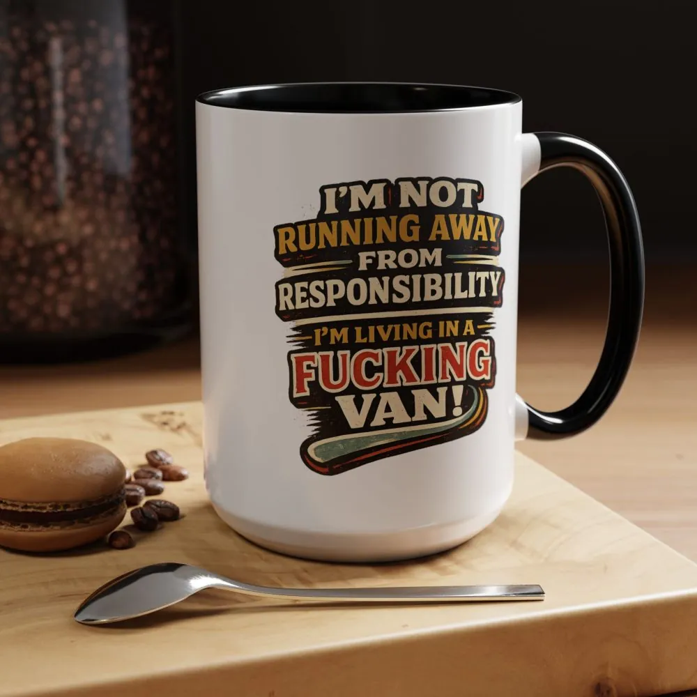 15266410150537329455_2048.jpeg Accent Coffee Mug (11, 15oz) — "I`m Not running Away" Design F**K-Line